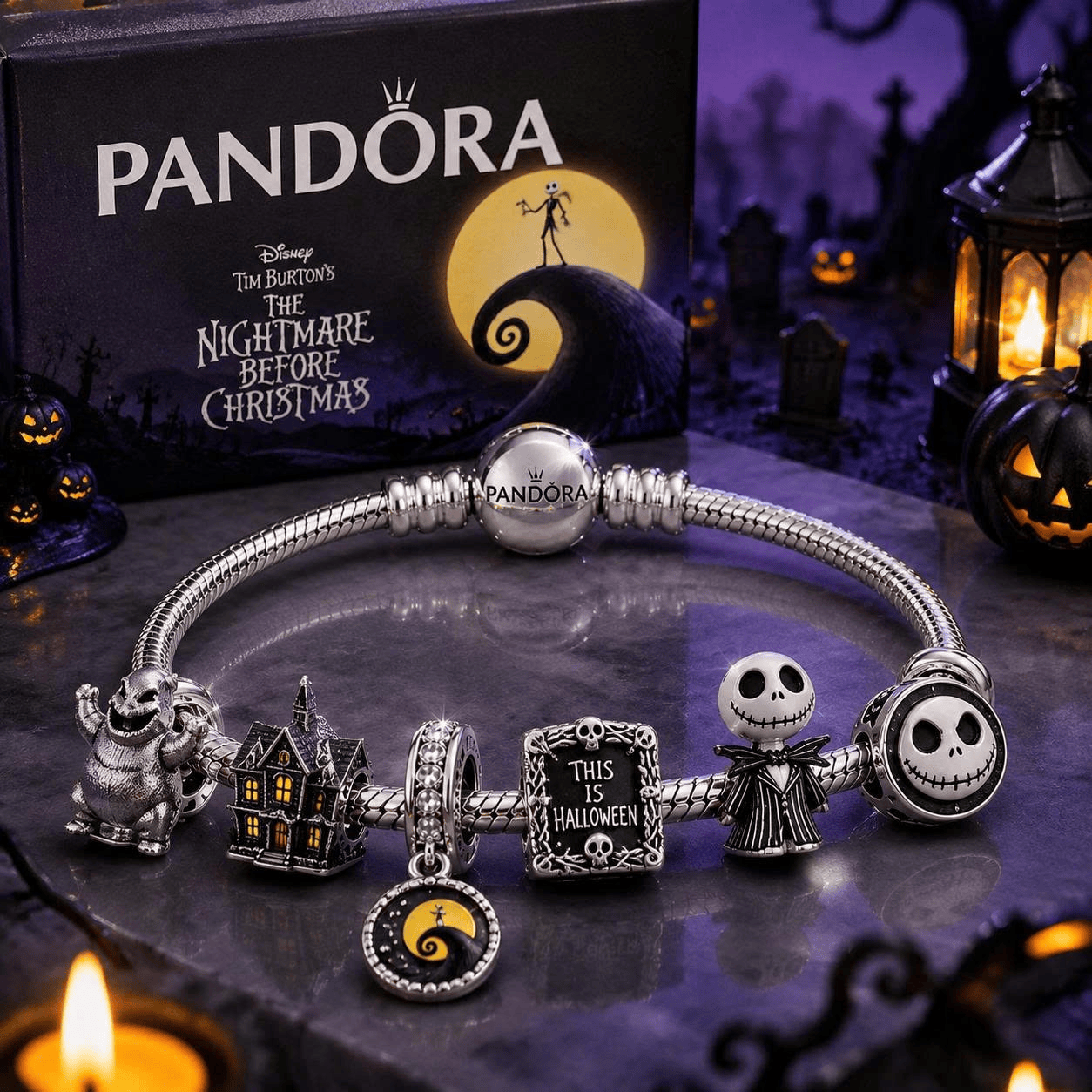 TNBC Sliver Charm Bracelet Set TTN