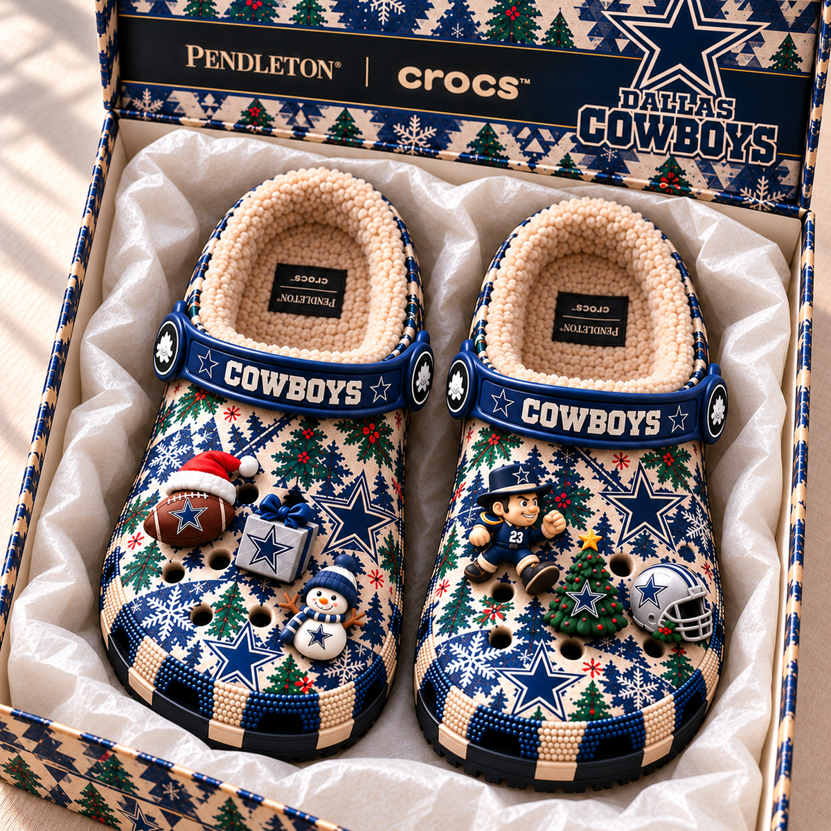 DLCB Premium Fleece-Lined Crocs Clogs NTTB