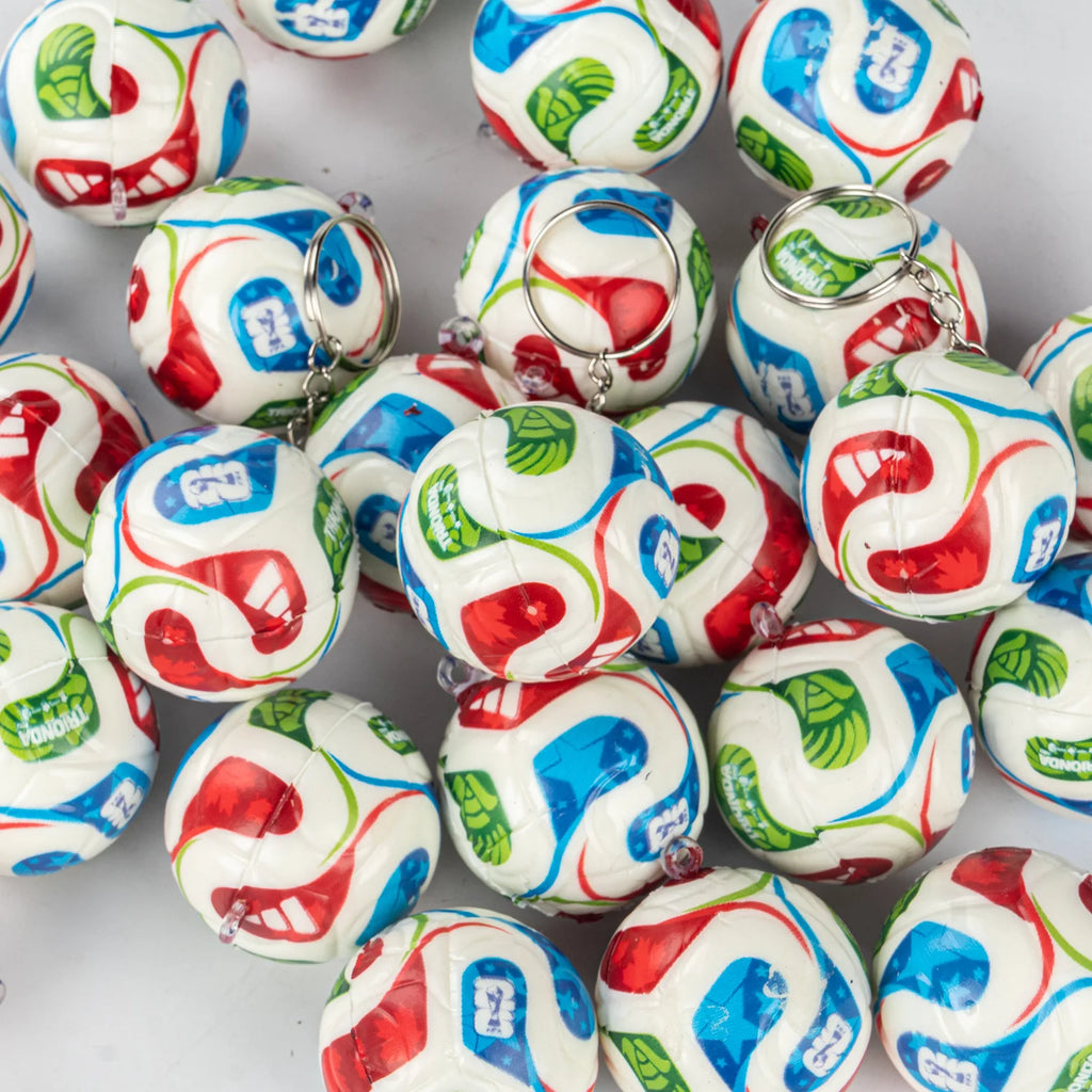 Slow Rise Squishy Soccer Ball Keychain 2026 Edition Stress Relief Gift for Fans Car Decor