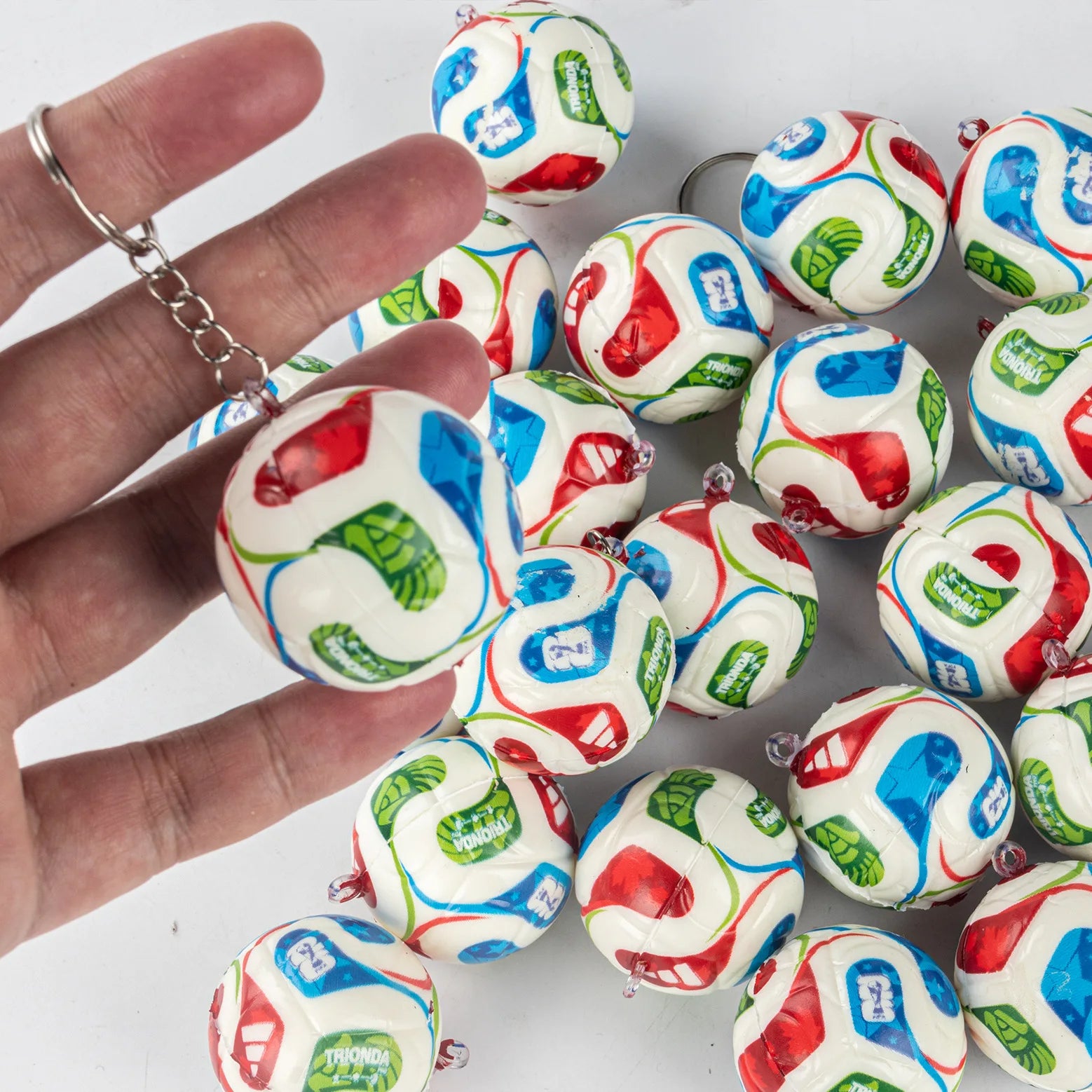 Slow Rise Squishy Soccer Ball Keychain 2026 Edition Stress Relief Gift for Fans Car Decor