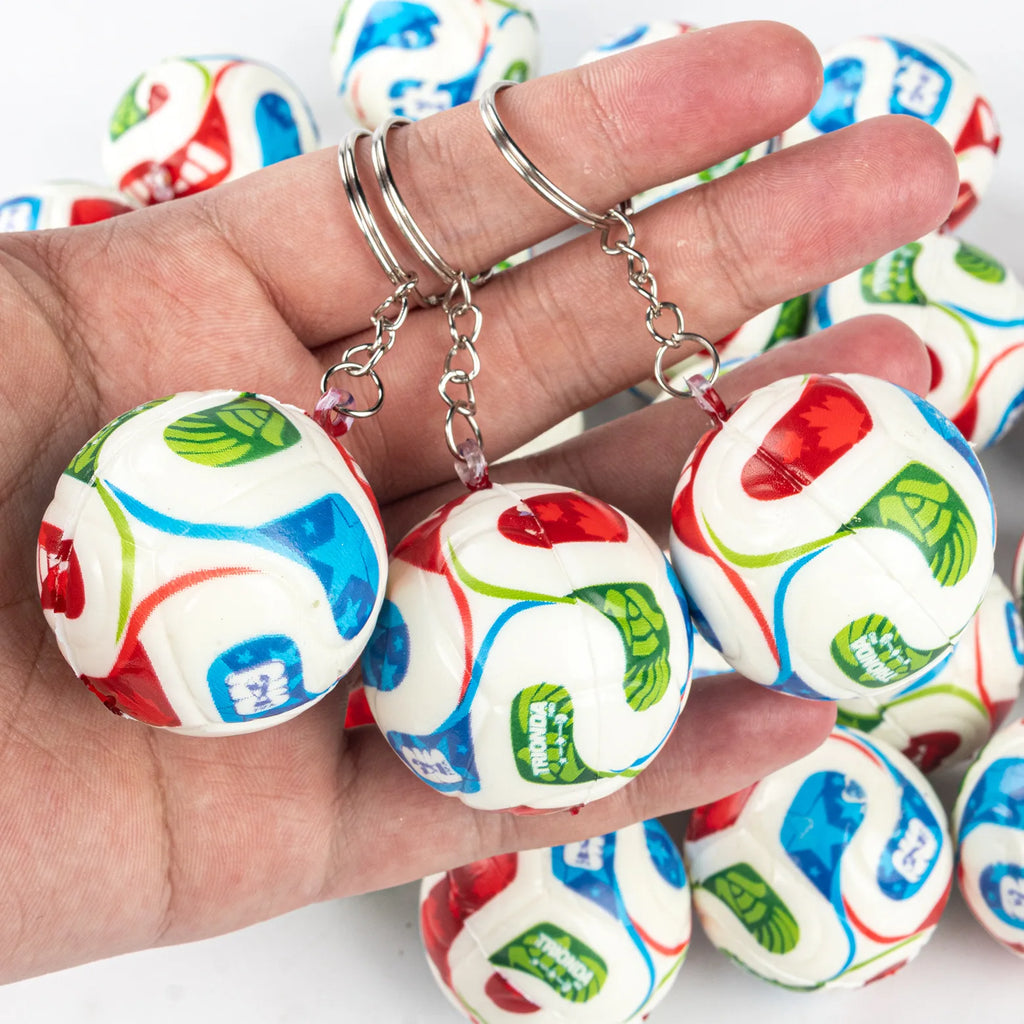 Slow Rise Squishy Soccer Ball Keychain 2026 Edition Stress Relief Gift for Fans Car Decor