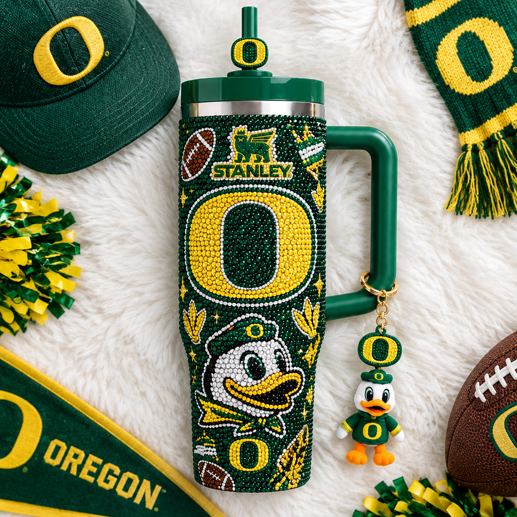 Oregon Ducks 40oz Tumbler With Handle TTNL