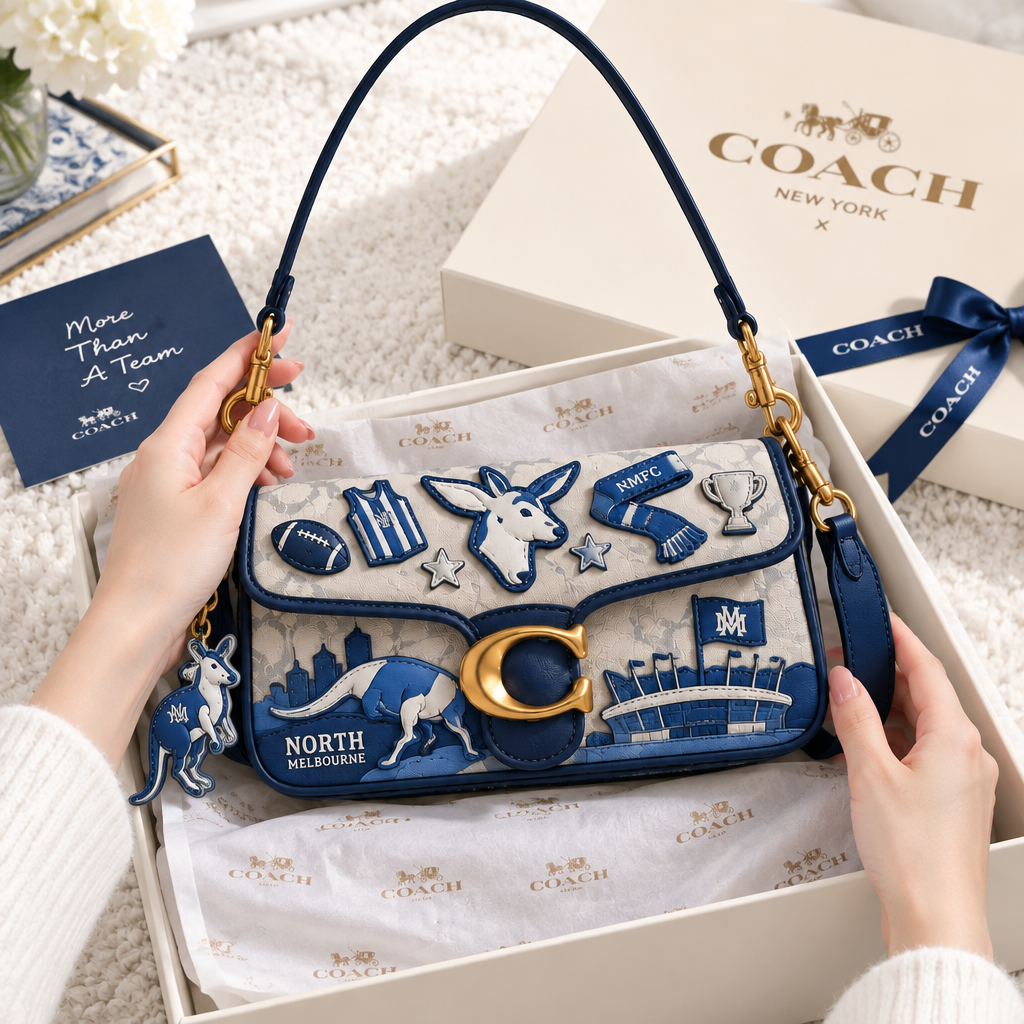 North Melbourne Kangaroos Coach Shoulder Cross With Charm